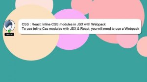 CSS : React: Inline CSS modules in JSX with Webpack