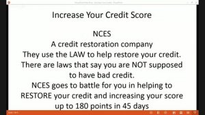 Increase Your Credit Score 180 points and buying power in 45 days