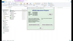 Сброс памперса L110, L210, L300, L350, L355 Adjustment Program