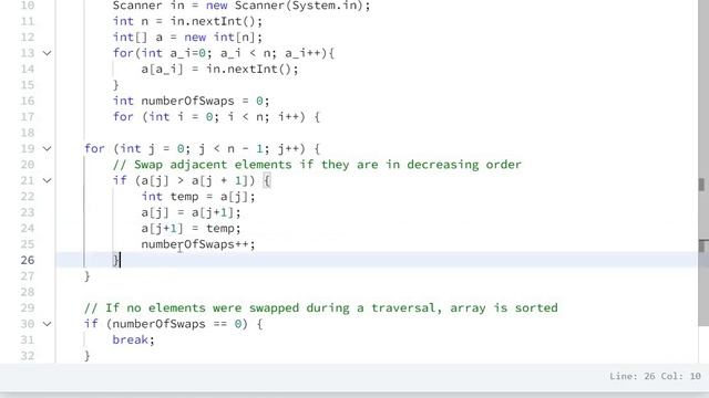 Hackerrank Day 20: Sorting Solution - Java 8| 30 Days Of Code Hackerrank