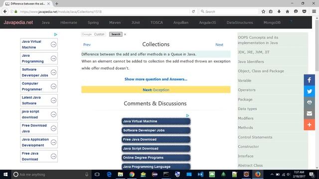 Difference between the add and offer methods in a Queue in Java.
| javapedia.net смотреть онлайн