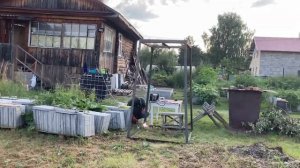 Стойка под еврокуб для полива. Испытания лодки дедули. Начало августа 2022 СНТ Автотранспортник