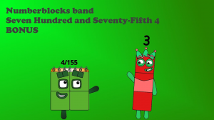 Numberblocks band Seven Hundred and Seventy-Fifth 4 + BONUS
