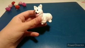 DIY мини собачка КОРГИ из полимерной глины??. 5-см в высоту!!! Своими руками.