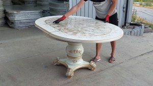 Стол "Голд" 120см(круглый) раскрытый-160см.(овальный)