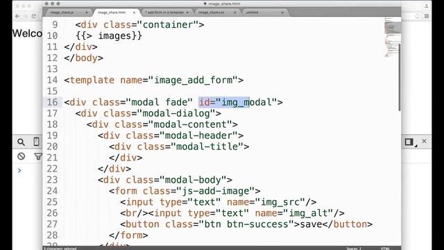 Implement image adding with a Bootstrap modal (part 2) - Introduction to Meteor.js Development смотреть онлайн
