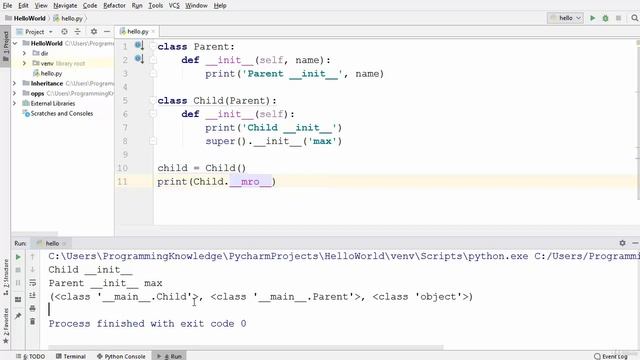 #33 python course for beginners | Python super() | Full python course