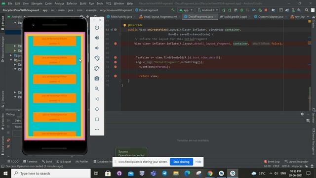 Android :RecyclerviewWithFragment_demo//passing data between two fragments смотреть онлайн