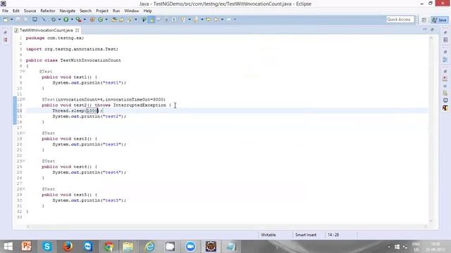 #16 TestNG Attribute InvocationCount And InvocationTimeOut смотреть онлайн