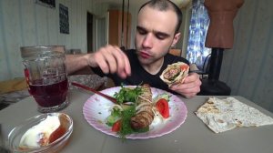 МУКБАНГ АСМР / НАРЕЗКИ ЛУЧШЕЕ - КЕБАБ / КУРИЦА И СВИНИНА / 27. 07. 2023 / EATING ASMR Mukbang #695