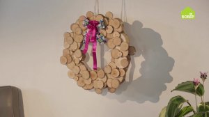 РОЖДЕСТВЕНСКИЙ ВЕНОК своими руками. Как сделать декоративный венок из спилов. Новогодний декор