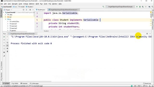 Java - Đọc ghi đối tượng đơn với ObjectOutputStream và ObjectInputStream смотреть онлайн