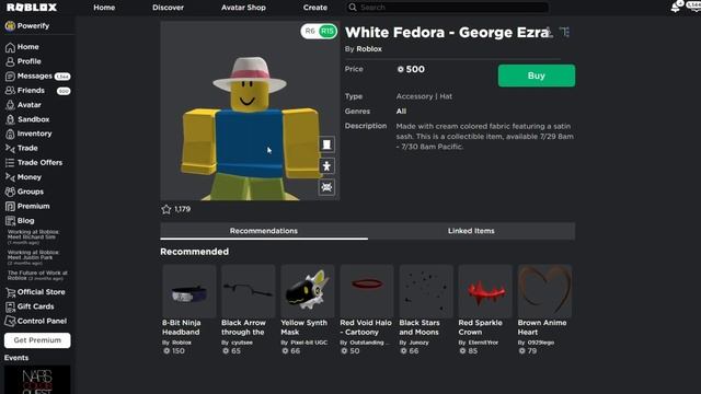 NEW Roblox White Fedora Will Go LIMITED *BUY FAST* смотреть онлайн
