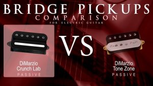 DiMarzio CRUNCH LAB vs TONE ZONE - Passive Bridge Guitar Pickup Comparison Tone Demo
