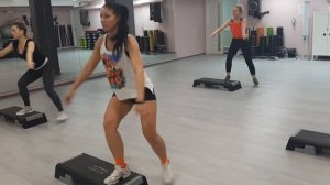 Степ аэробика лёгкая связка /  step