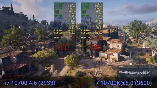 i7 10700 (B460 + 2933) vs i7 10700k (Z490 + 3600) смотреть онлайн