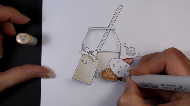 Copic Marker Colour Milk & Cookies Gnome Rubber Stamp - Stamping Bella смотреть онлайн