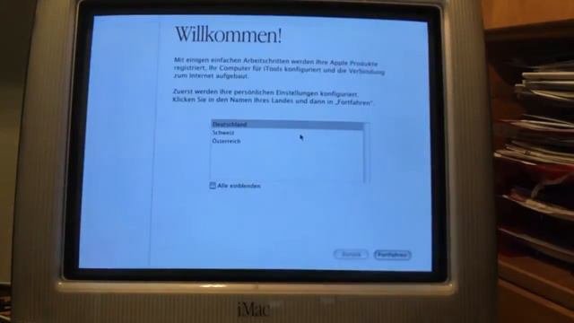 Mac OS X 10.0 Cheetah Installation On IMac G3 Trayloader
