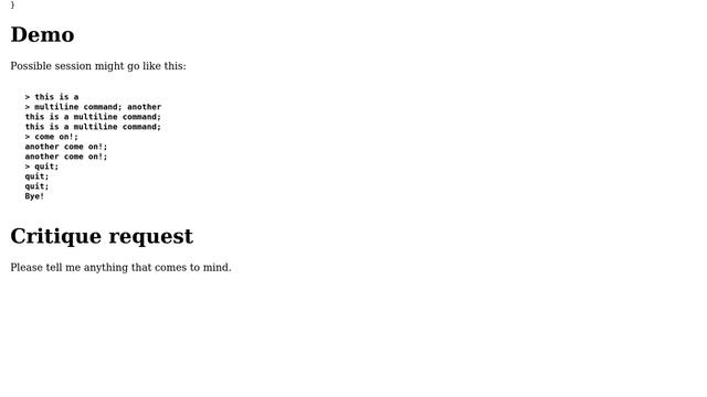 Code Review: A command line reader buffering the commands in Java - follow-up смотреть онлайн