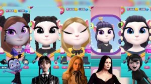 Wednesday Vs M3GAN vS Vampirina VS Mavis vS Morticia || Halloween party ??♀️ ? || cosplay