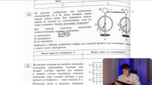 На рисунке изображены два одинаковых электрометра: А и В, шары которых имеют заряды одного знака -