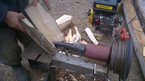 Винтовой дровокол на двигателе от стиральной машины