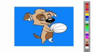 Раскраска онлай Бублик Белка и Стрелка Озорная семейка