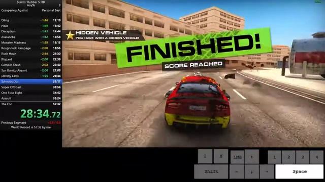 Burnin Rubber 5 HD "speed"run 55m 51s смотреть онлайн