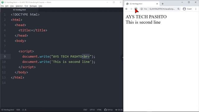 03.HTML Tags in JavaScript | JavaScript | JavaScript in Pashto