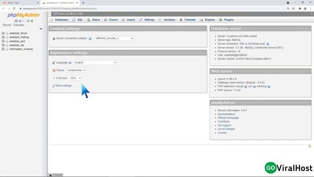 How to optimize the database via phpMyAdmin in cPanel with GoViralHost