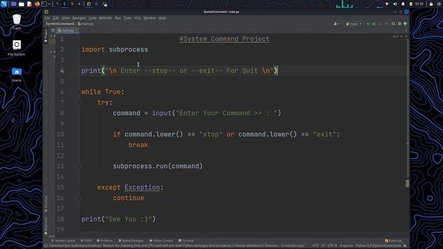 Programing simple Terminal "Cmd" with Python - برمجة طرفية بسيطة باستخدام بيثون смотреть онлайн