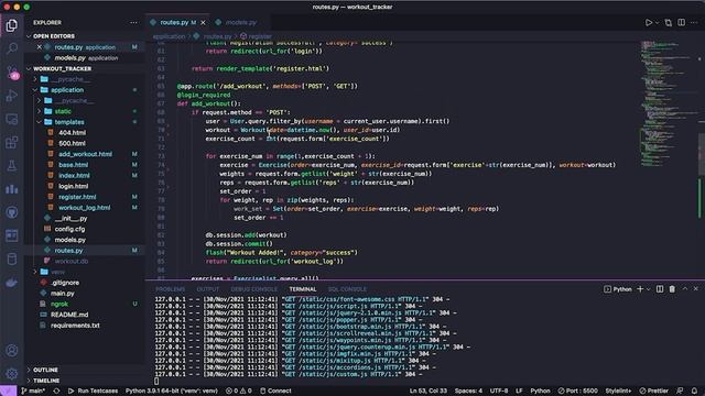 Workout Tracker - Python Project Demonstration смотреть онлайн