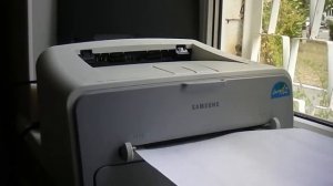 Принтер Samsung ML-1750 - 1 (запуск, картридж, тест-страница из доп. и основного лотков, 50fps)
