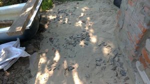 Отмостка из тротуарной плитки на склоне. Часть 1. Подготовка основания.