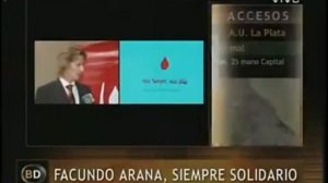 Facundo Arana solidario y con buen humor