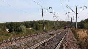 Поезда на перегоне Детково-Усады-Окружные. Гости с разных дорог, одинокая электричка и прочие поезд
