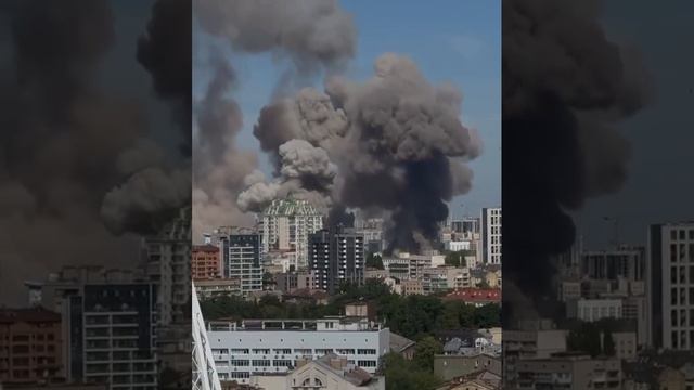 Видео сегодняшнего ракетного удара по военным объектам Киева.