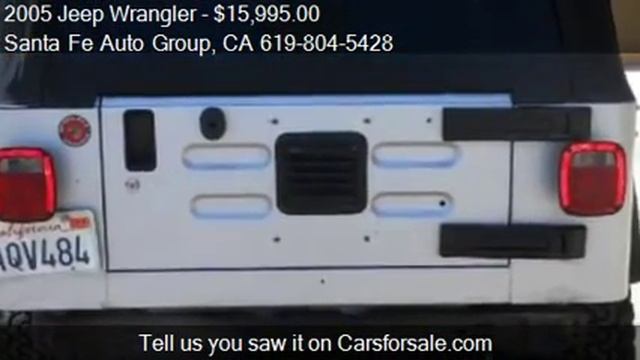 2005 Jeep Wrangler X - for sale in San Diego, CA 92126 смотреть онлайн