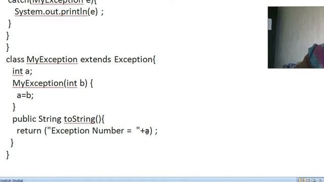 BUILT IN AND USER DEFINED EXCEPTION , TROW AND THROWS KEYWORD смотреть онлайн