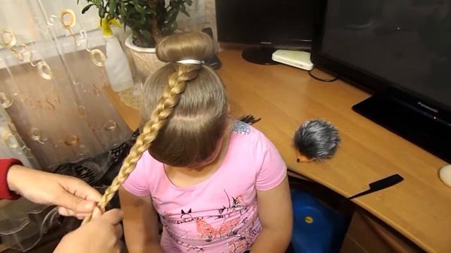 Элегантная прическа пучок с бубликом