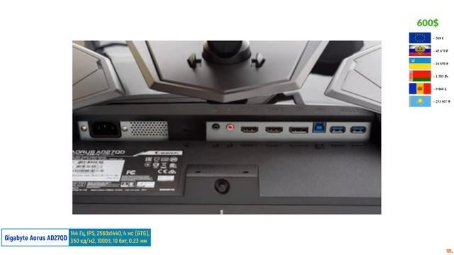 Самые популярные мониторы 27" в 2к разрешении и частотой от 144 до 240 Гц. смотреть онлайн