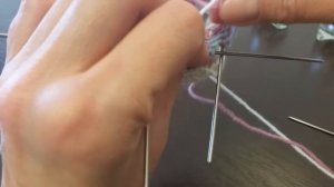 Узор "Ленивый жаккард". Вяжем на круговых спицах.