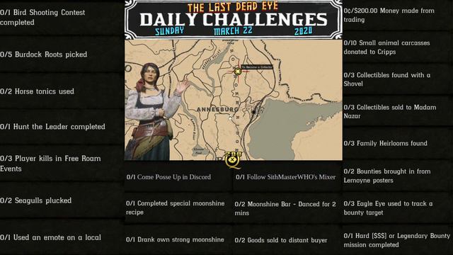 Daily Challenges Free Roam Event Schedule Madam Nazar Burdock Root Seagull Locations RDR2 Red Dead смотреть онлайн