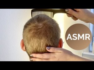 АСМР Расчесывание, массаж и мытье мужских волос (без слов)