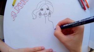 Как нарисовать Барби Урок рисования для девочек кукла мечты How to draw Barbie
