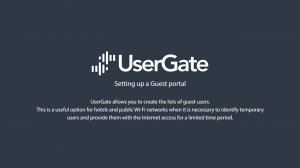 UserGate 5. Setting up a Guest Portal