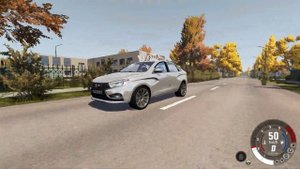 BeamNG.drive - LADA Vesta 2015 - Car Show Test Drive Crash . 4K 60fps.