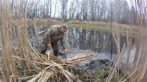 Самый добычливый способ добыть ондатру. Мордушка на ондатру