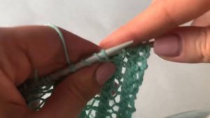 Узор сетка(спицами)