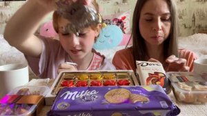 СЛАДКИЙ МУКБАНГ/?ШОКОЛАД DOVE/?ПЕЧЕНЬЕ MILKA/ПИРОЖНЫЕ И ПРОФИТРОЛИ/MUKBANG